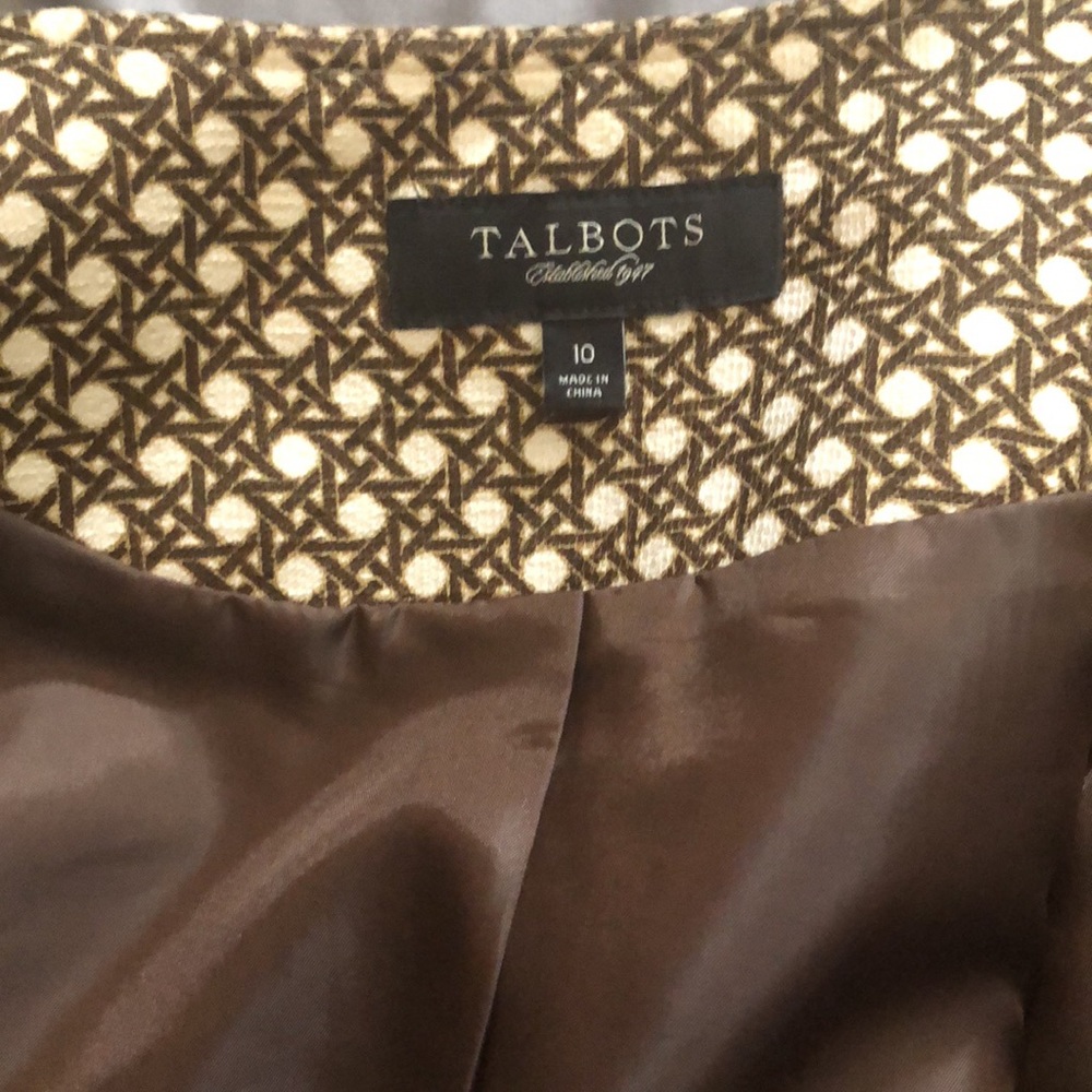 Talbots Trellis Cropped Sleeve Jacket - Picture 4 of 8